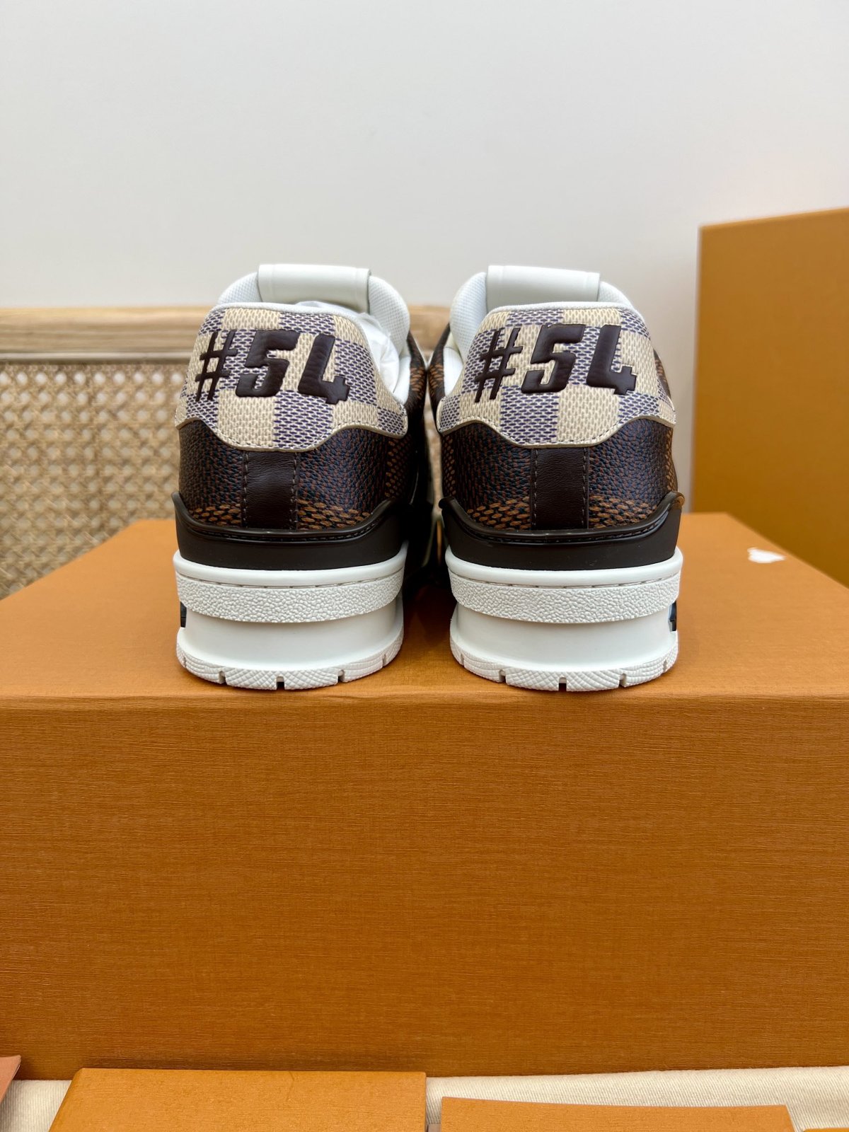 Sneakers Trainer 'Marron Damier' — vue 2