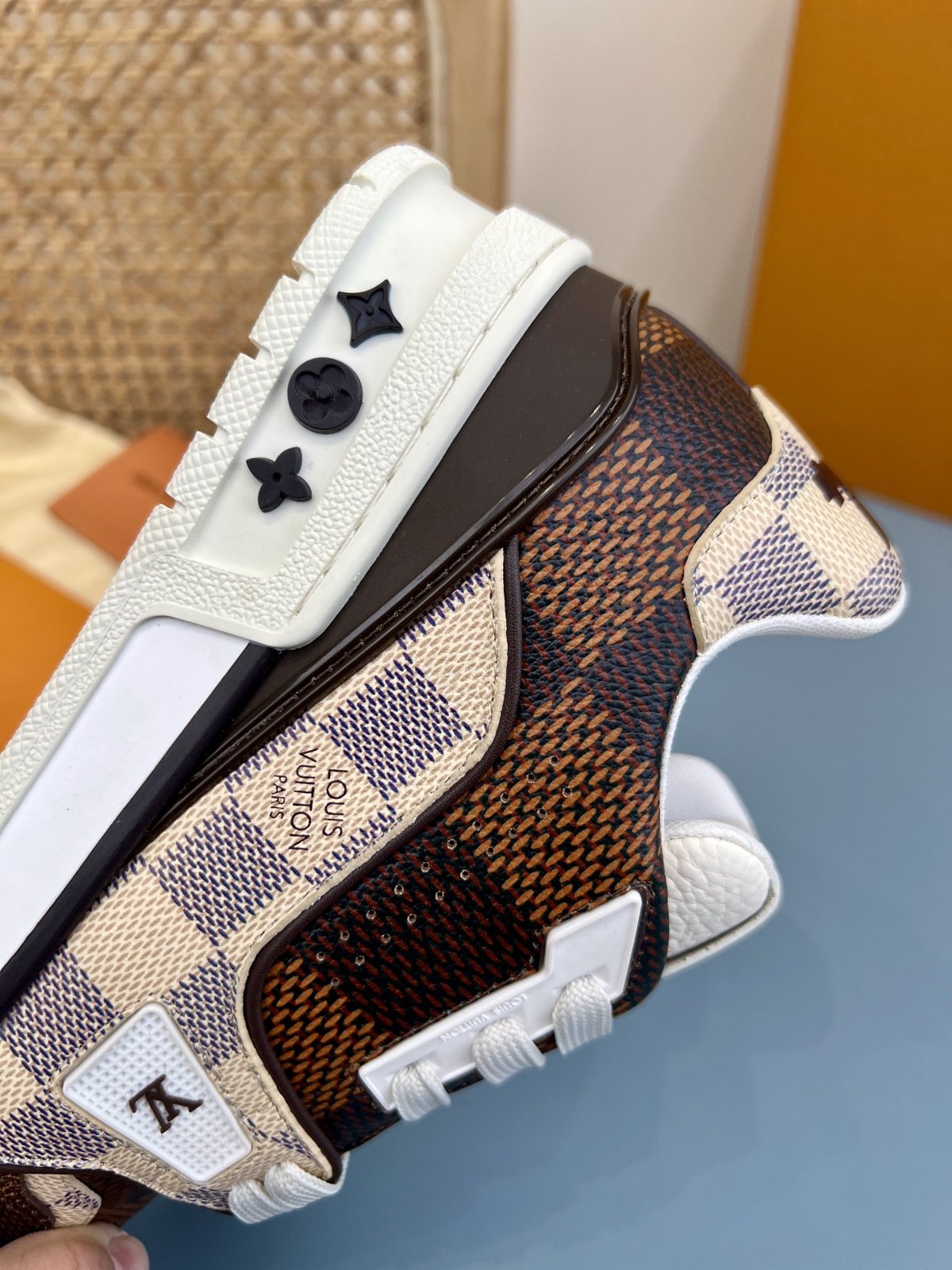 Sneakers Trainer 'Marron Damier' — vue 9