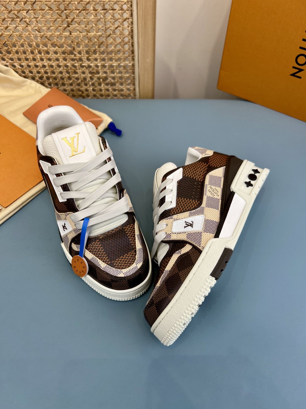 Sneakers Trainer 'Marron Damier' — vue 15