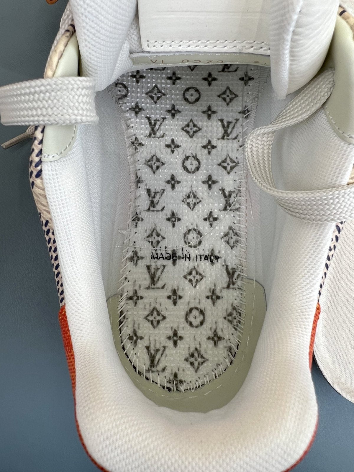 Sneakers Trainer 'Orange Damier' — vue 6