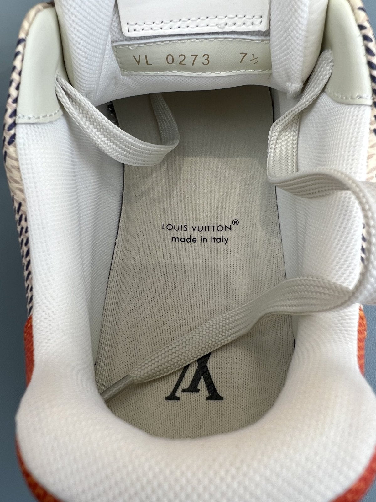 Sneakers Trainer 'Orange Damier' — vue 9