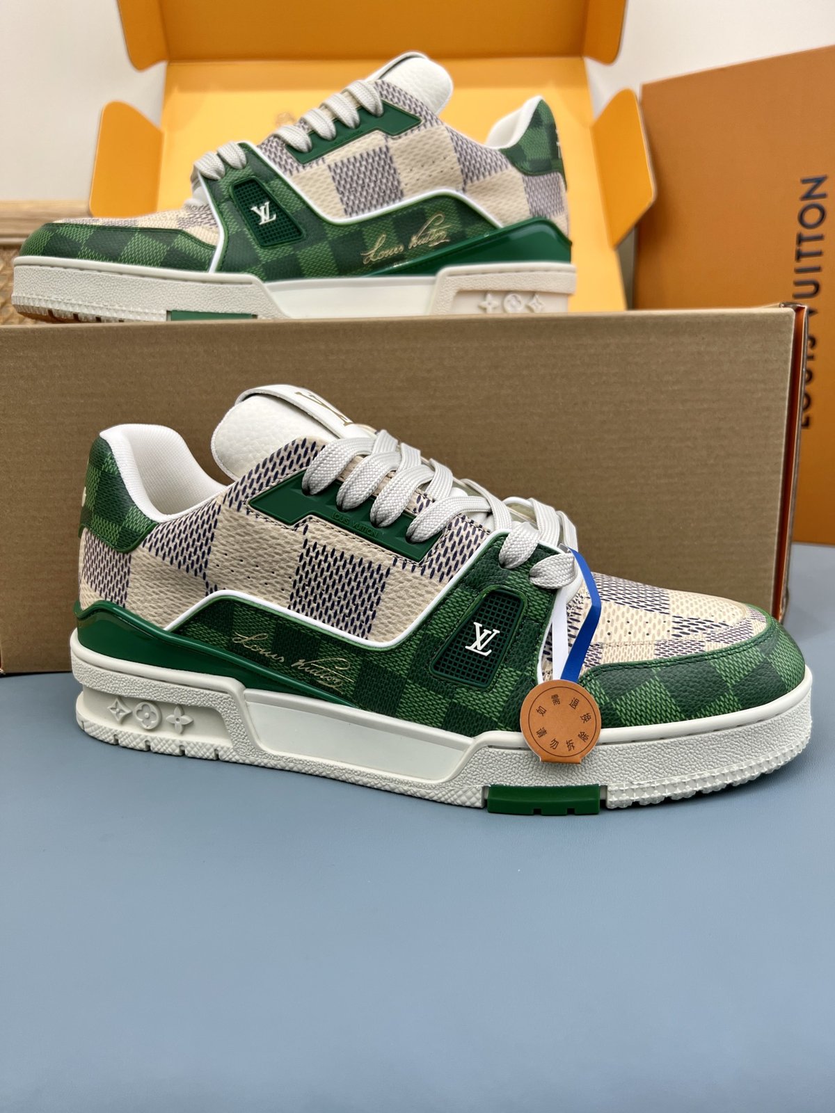Sneakers Trainer 'Vert Monogram Délavé'