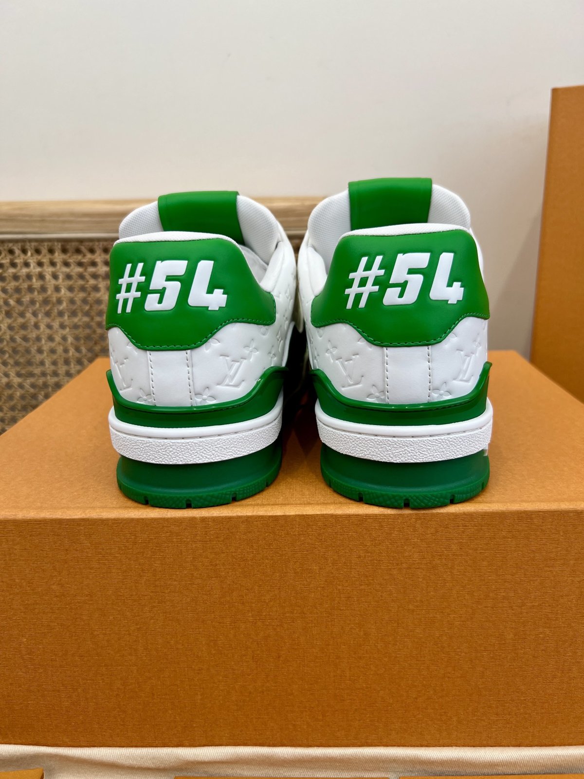 Sneakers Trainer 'Blanc Vert Classique' — vue 2