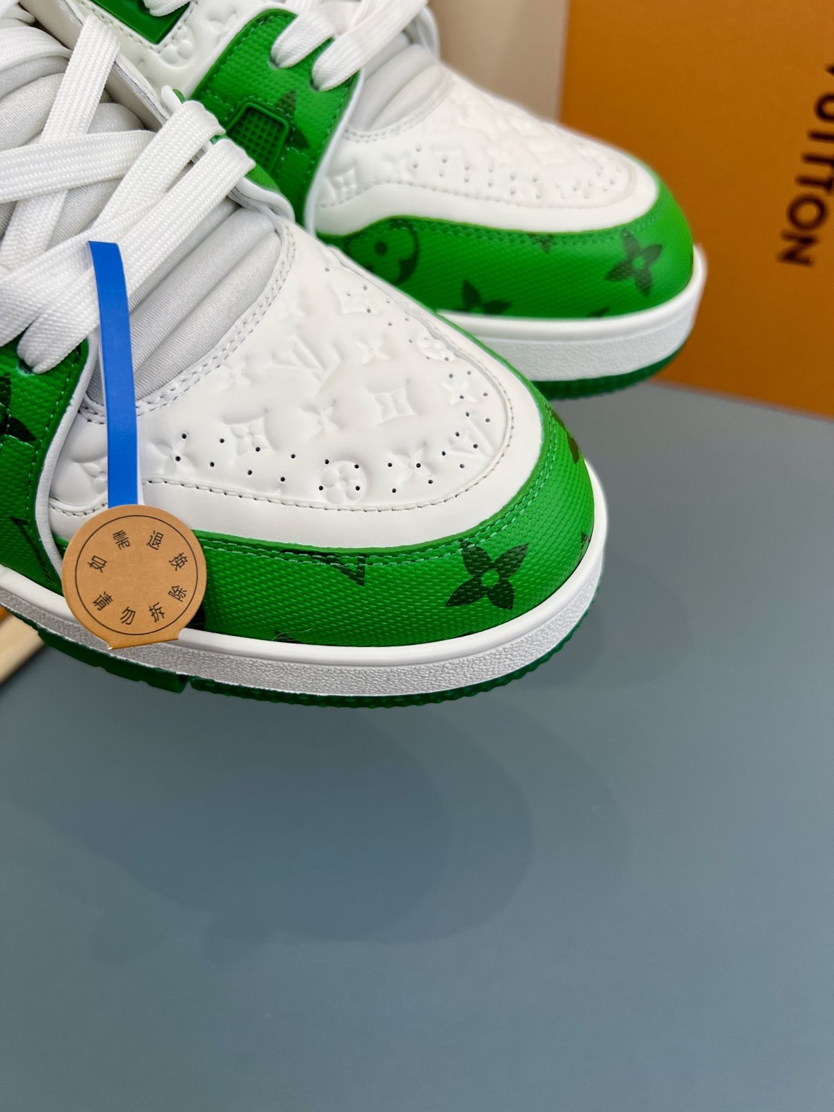 Sneakers Trainer 'Blanc Vert Classique' — vue 7