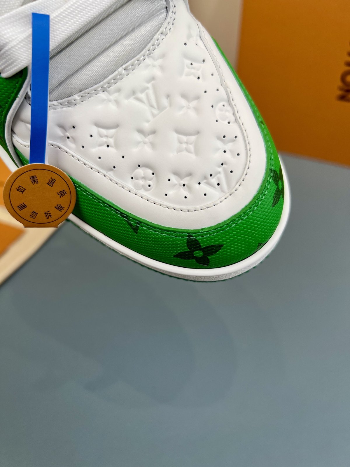 Sneakers Trainer 'Blanc Vert Classique' — vue 8