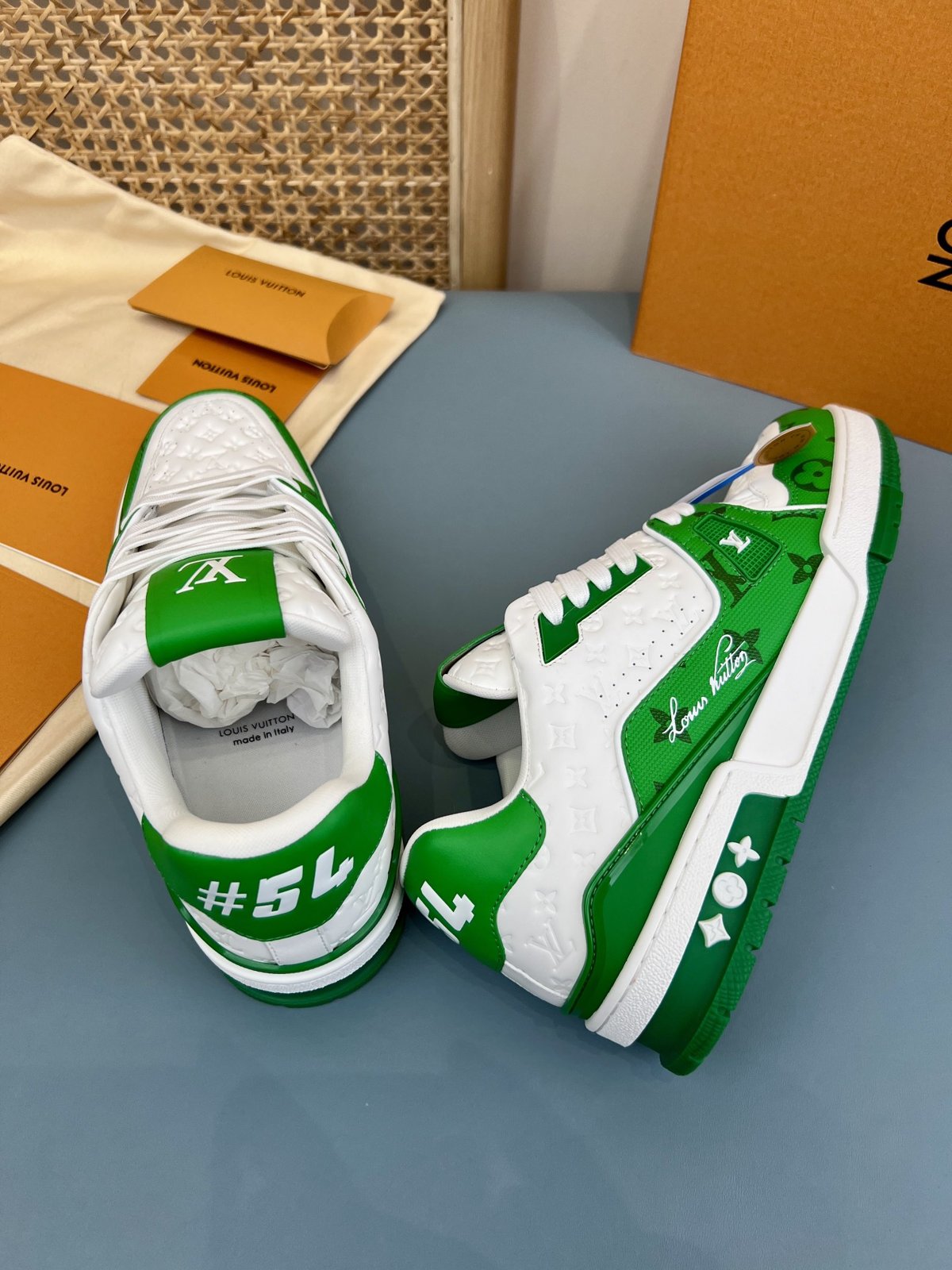 Sneakers Trainer 'Blanc Vert Classique' — vue 14