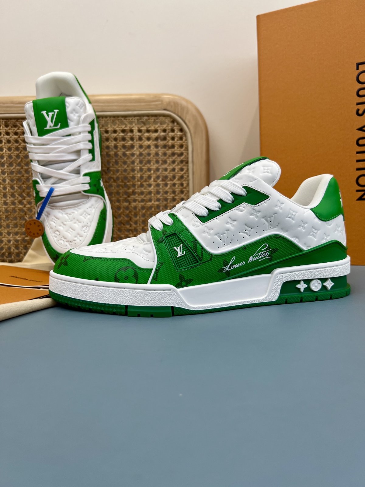 Sneakers Trainer 'Blanc Vert Classique' — vue 15