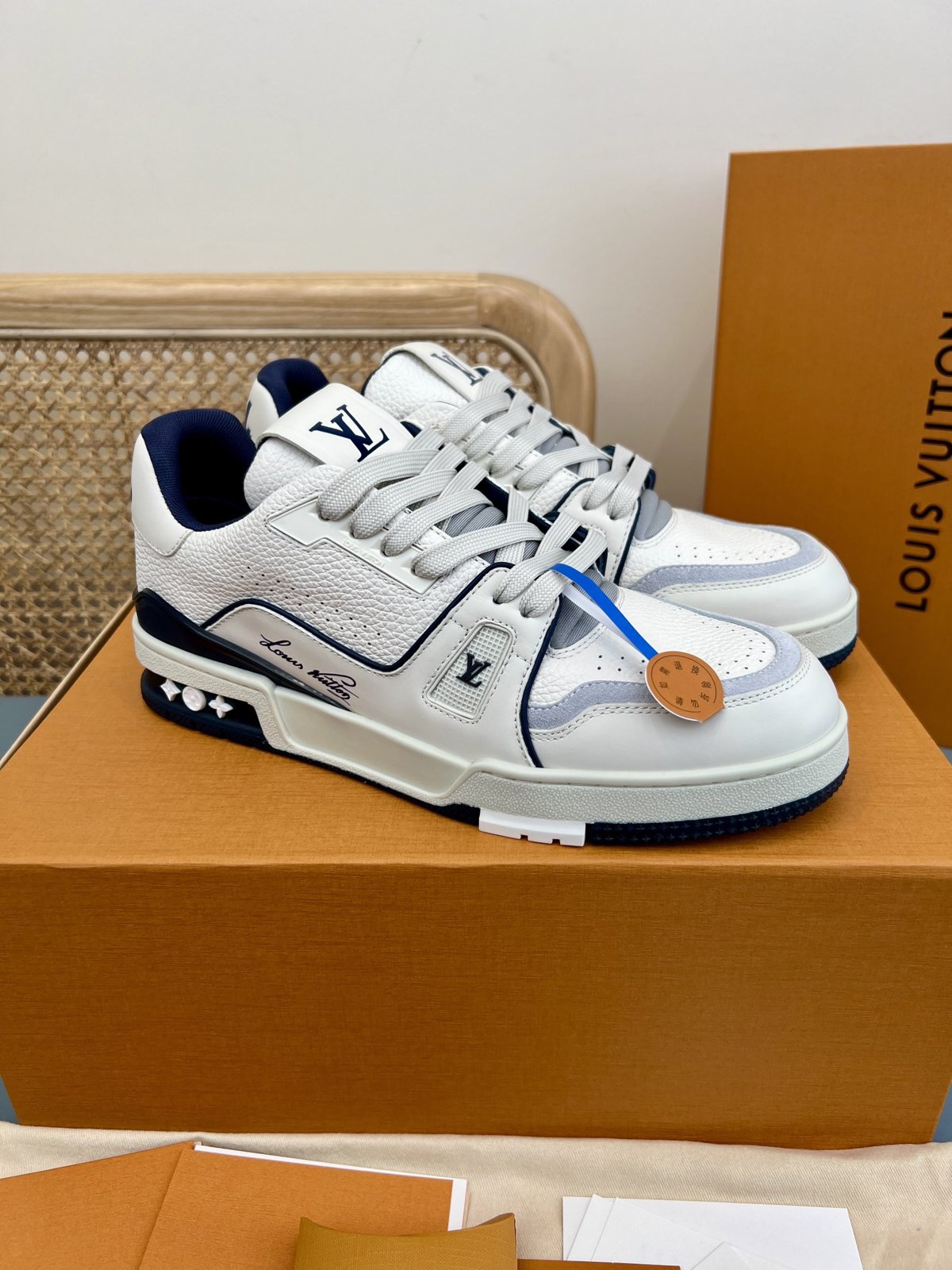 Sneakers Trainer 'Blanc Marine Classique'