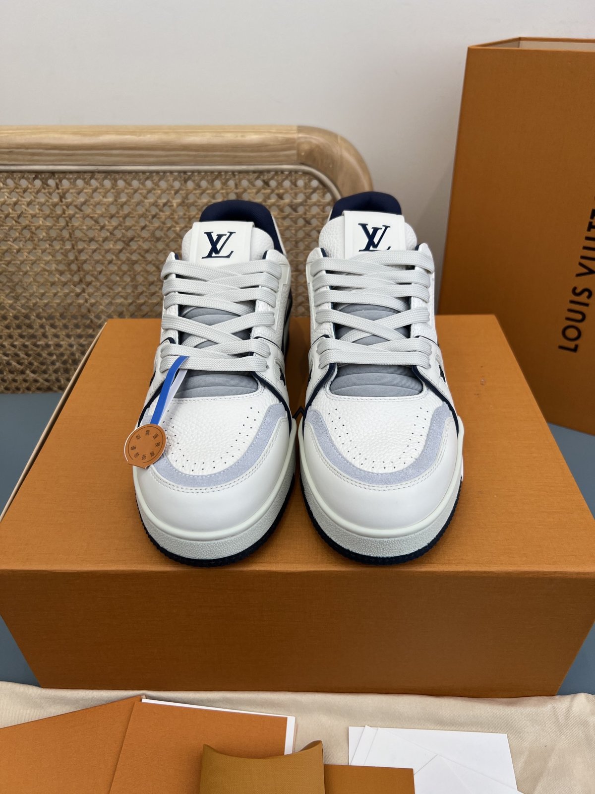 Sneakers Trainer 'Blanc Marine Classique' — vue 4