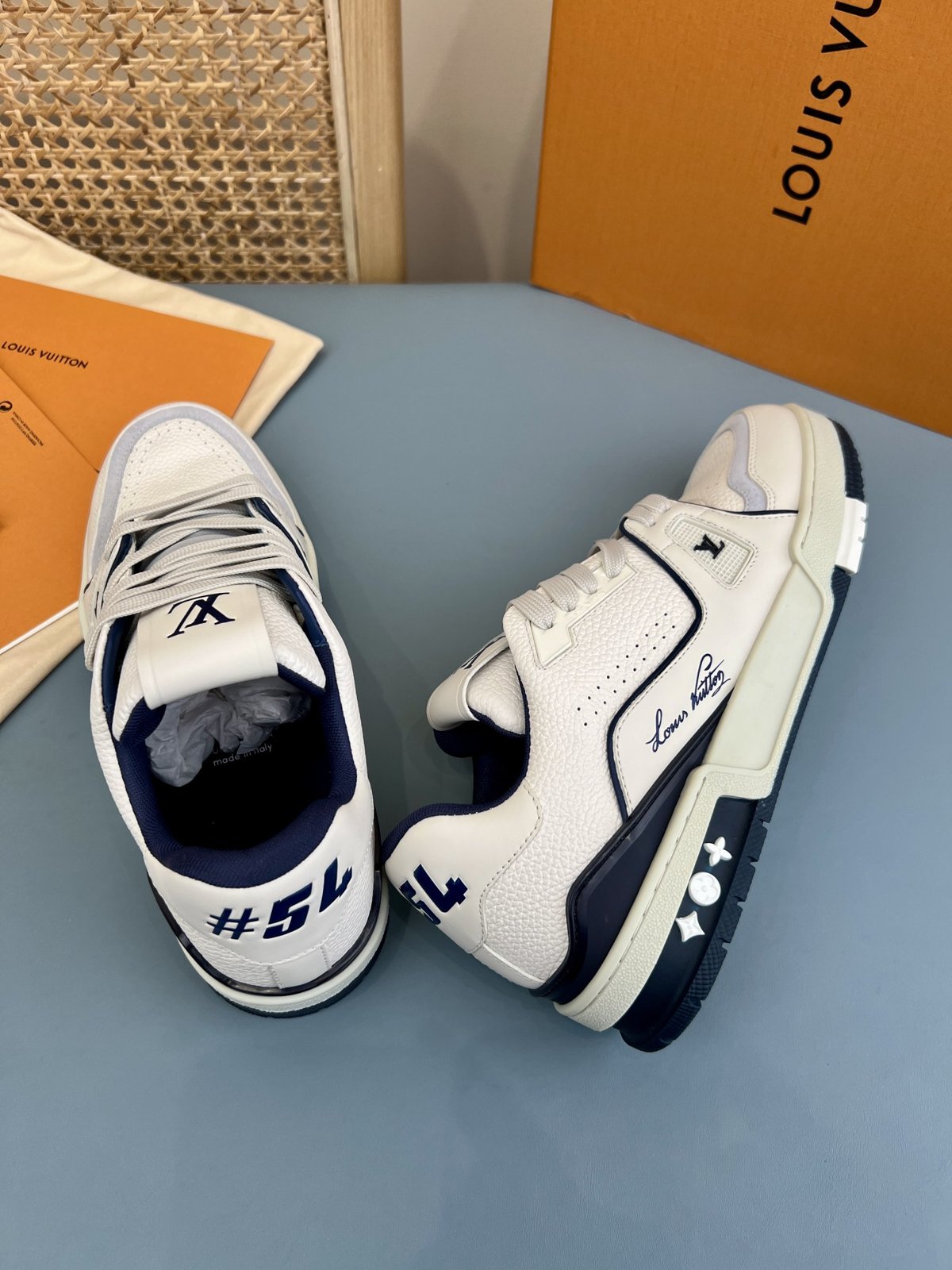Sneakers Trainer 'Blanc Marine Classique' — vue 13
