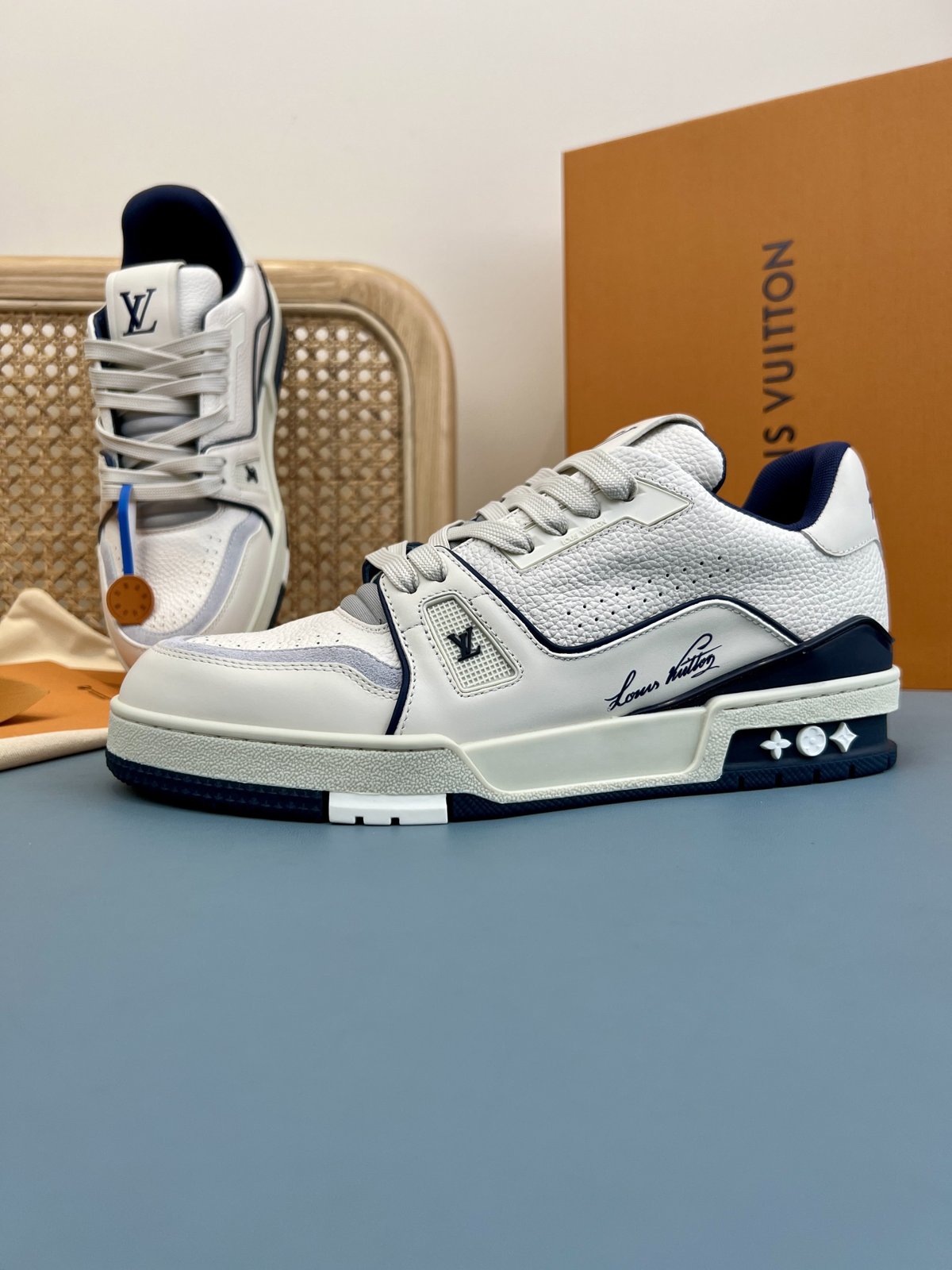 Sneakers Trainer 'Blanc Marine Classique' — vue 14
