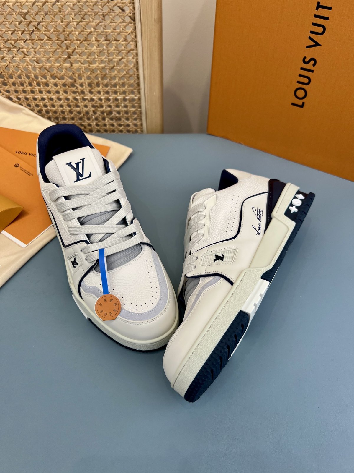 Sneakers Trainer 'Blanc Marine Classique' — vue 15