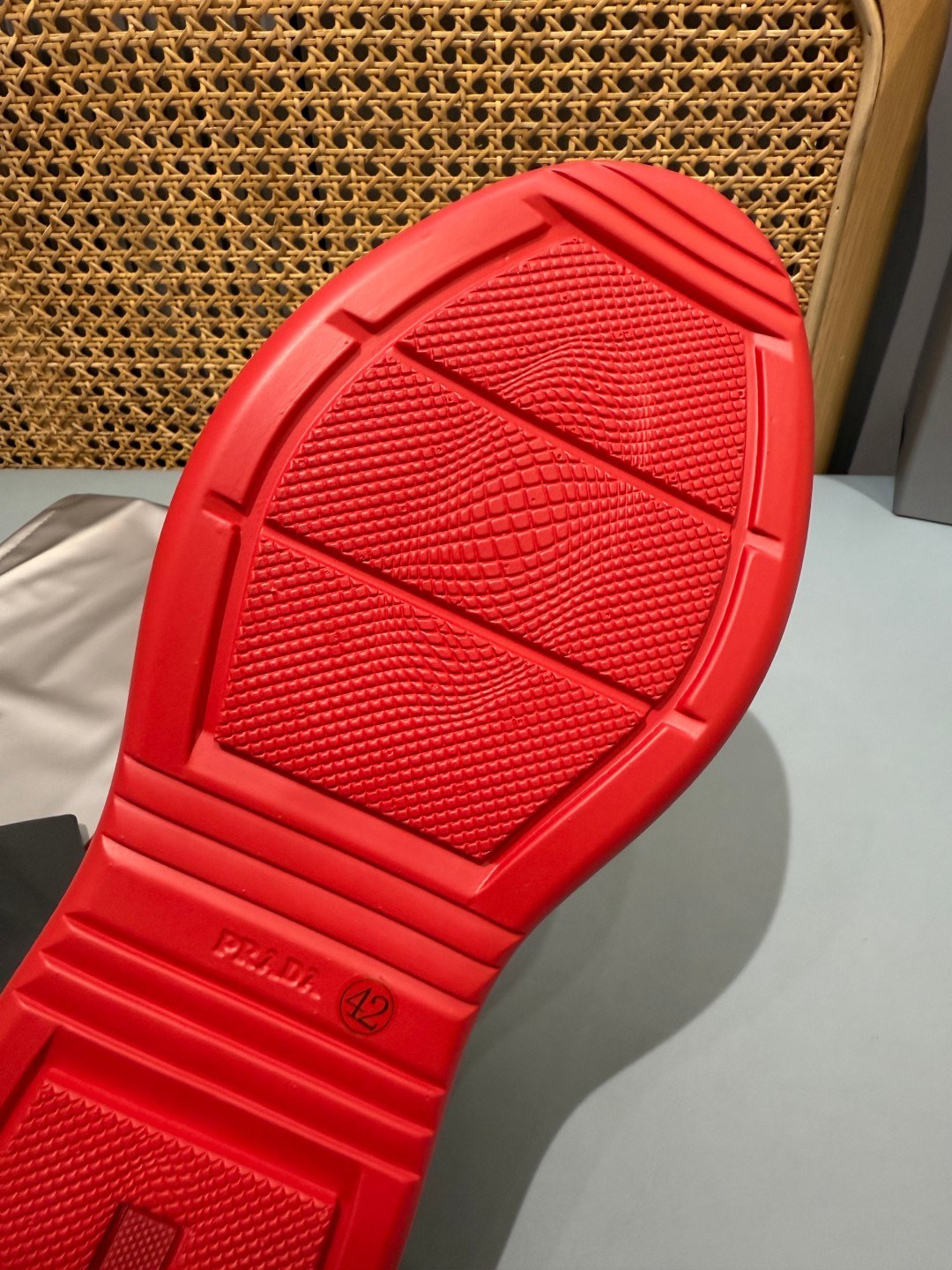 Sneakers America's Cup 'Rouge' — vue 3