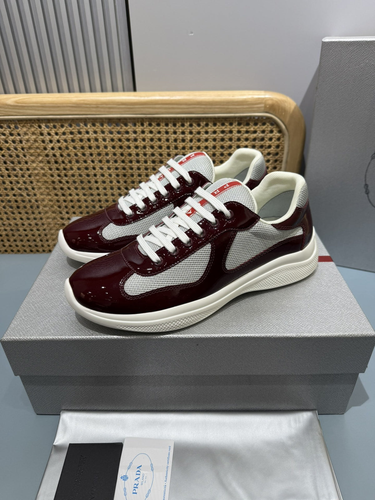 Sneakers America's Cup 'Bordeaux Verni' — vue 2