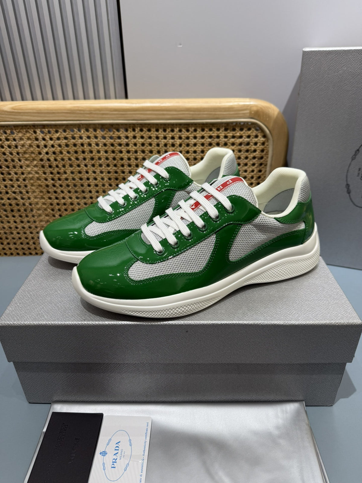 Sneakers America's Cup 'Vert Verni' — vue 2