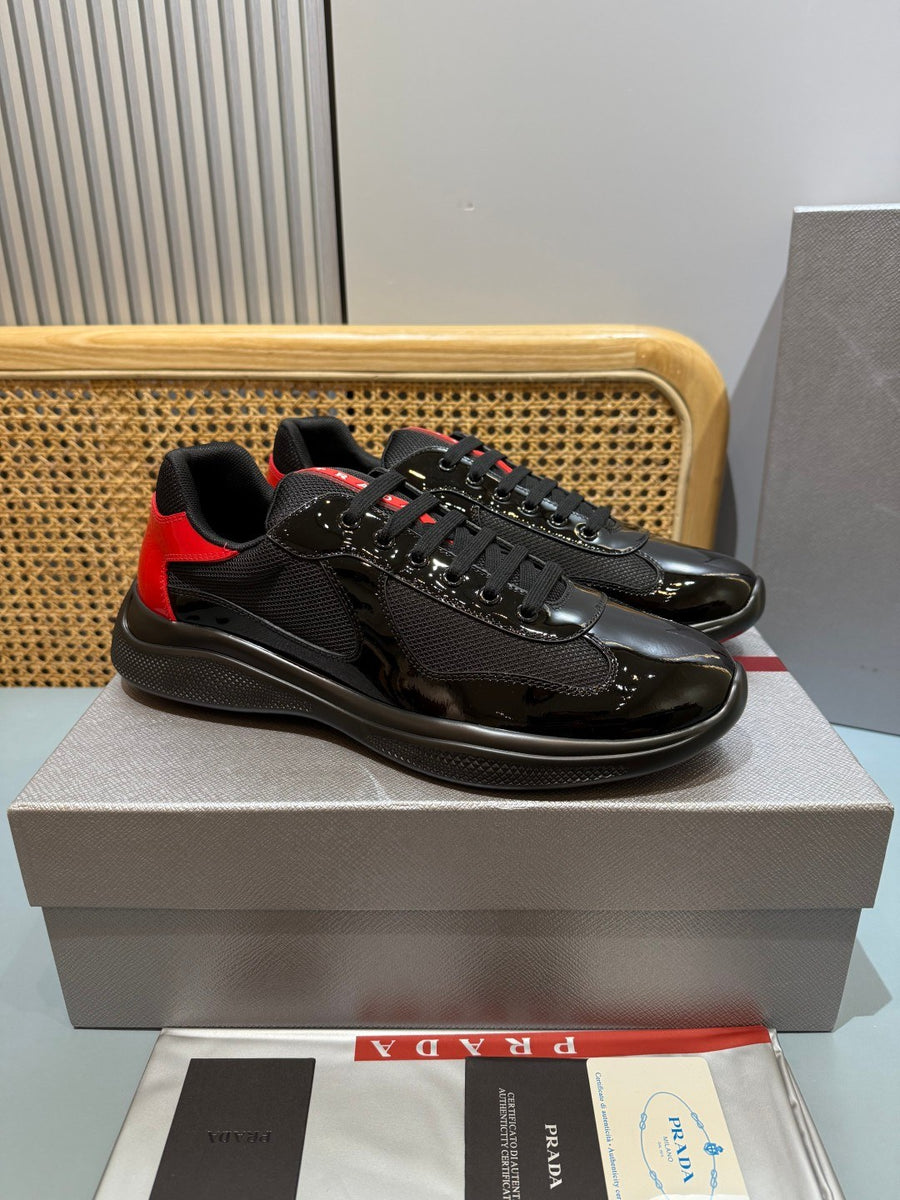 Sneakers America's Cup 'Noir et Rouge Verni' — vue 15