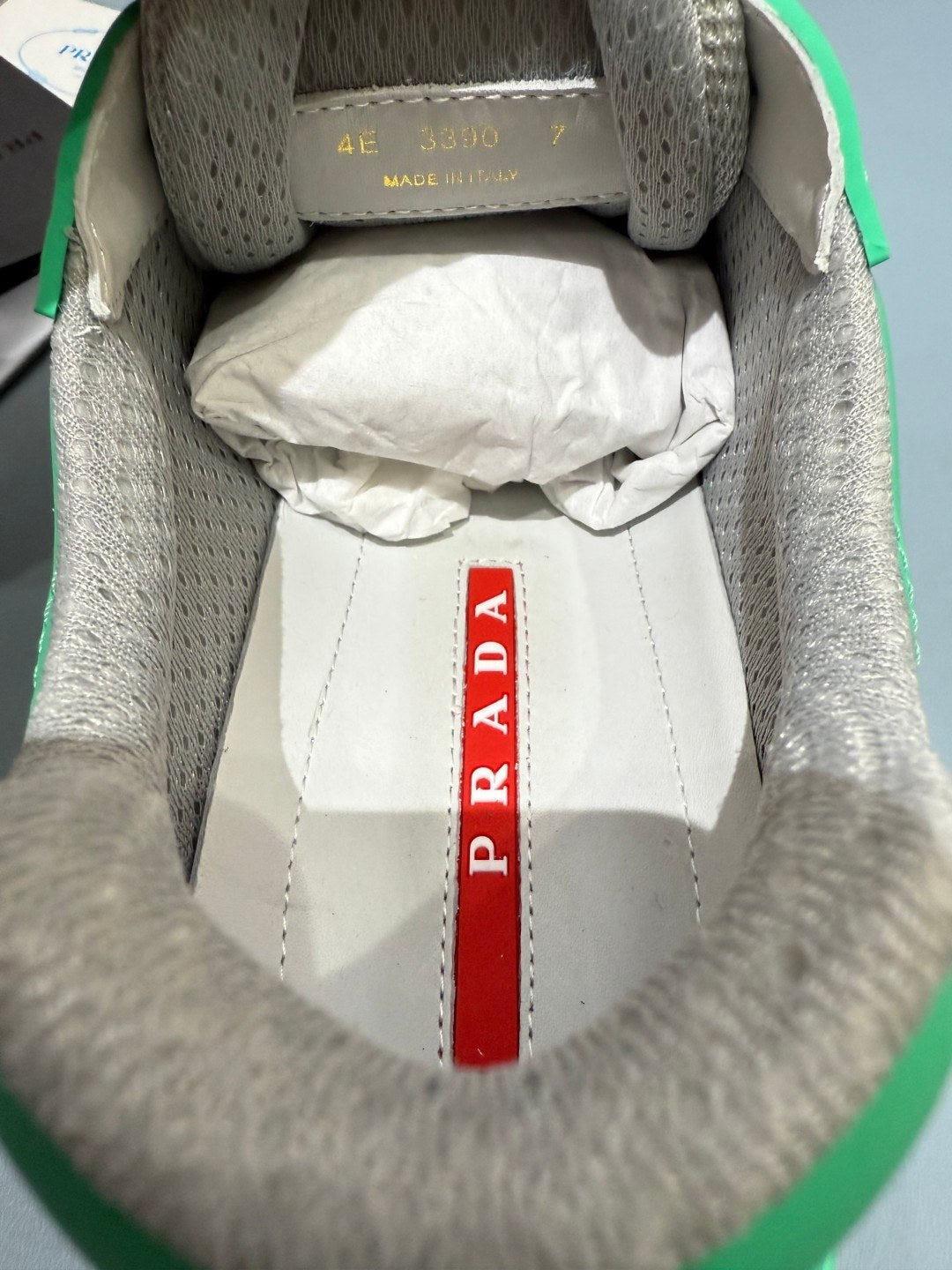 Sneakers America's Cup 'Vert Menthe' — vue 3