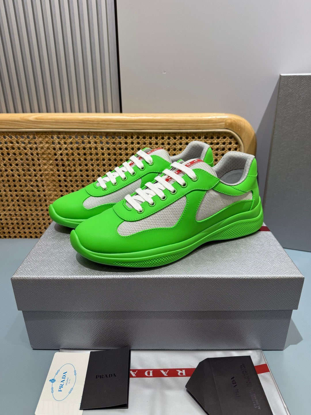 Sneakers America's Cup 'Vert Fluo' — vue 2