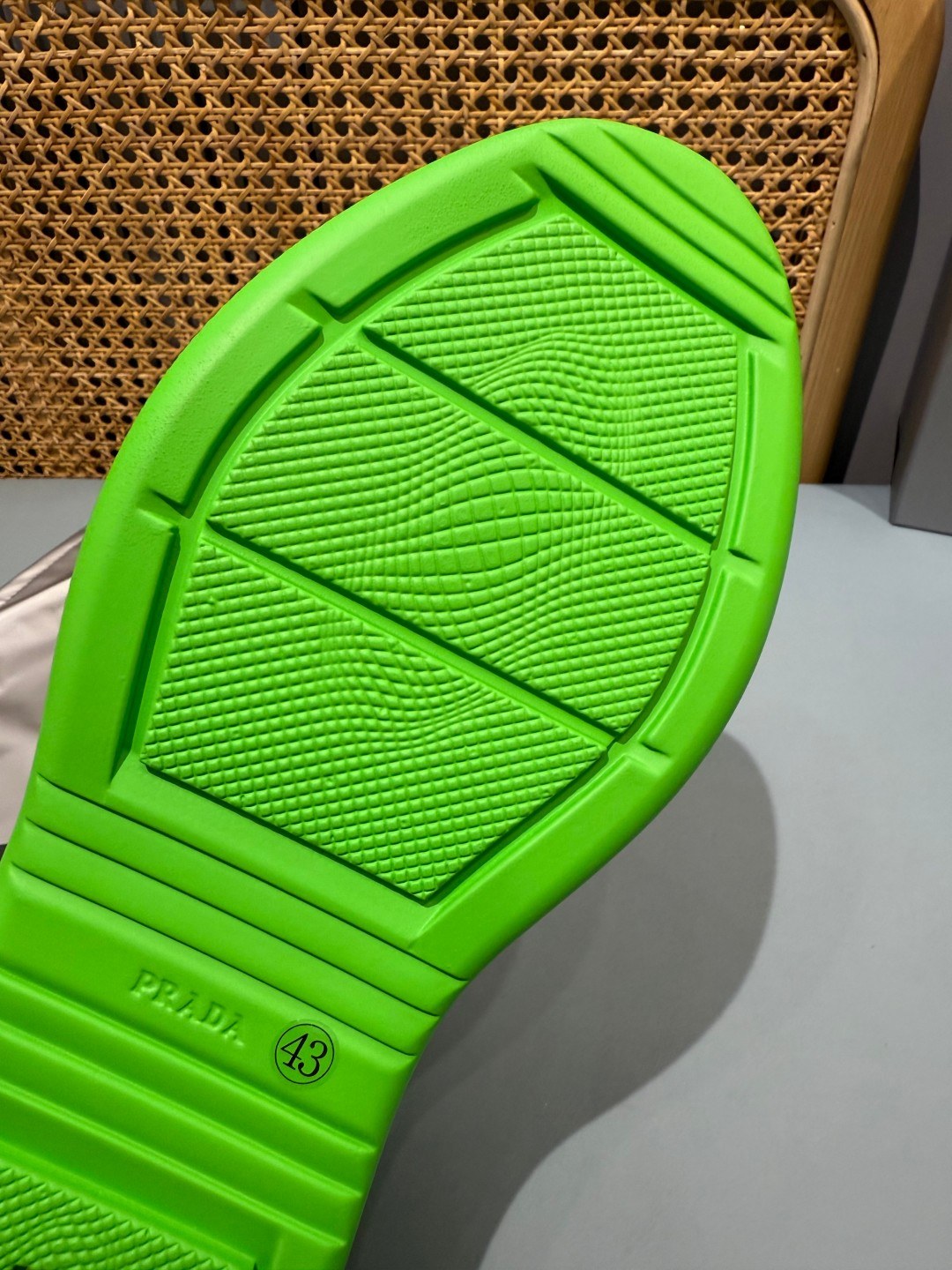 Sneakers America's Cup 'Vert Fluo' — vue 3