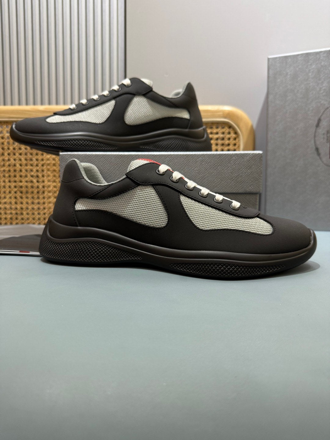 Sneakers America's Cup 'Noir et Argent'