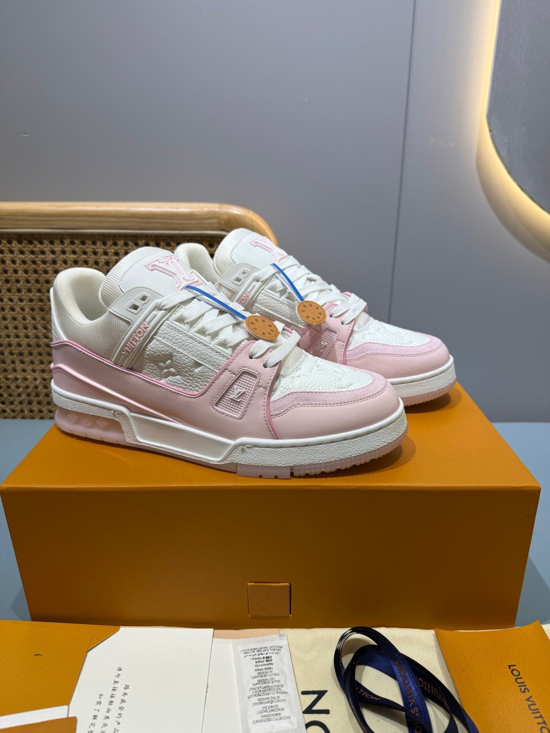 Sneakers Trainer 'Blanc Rose'