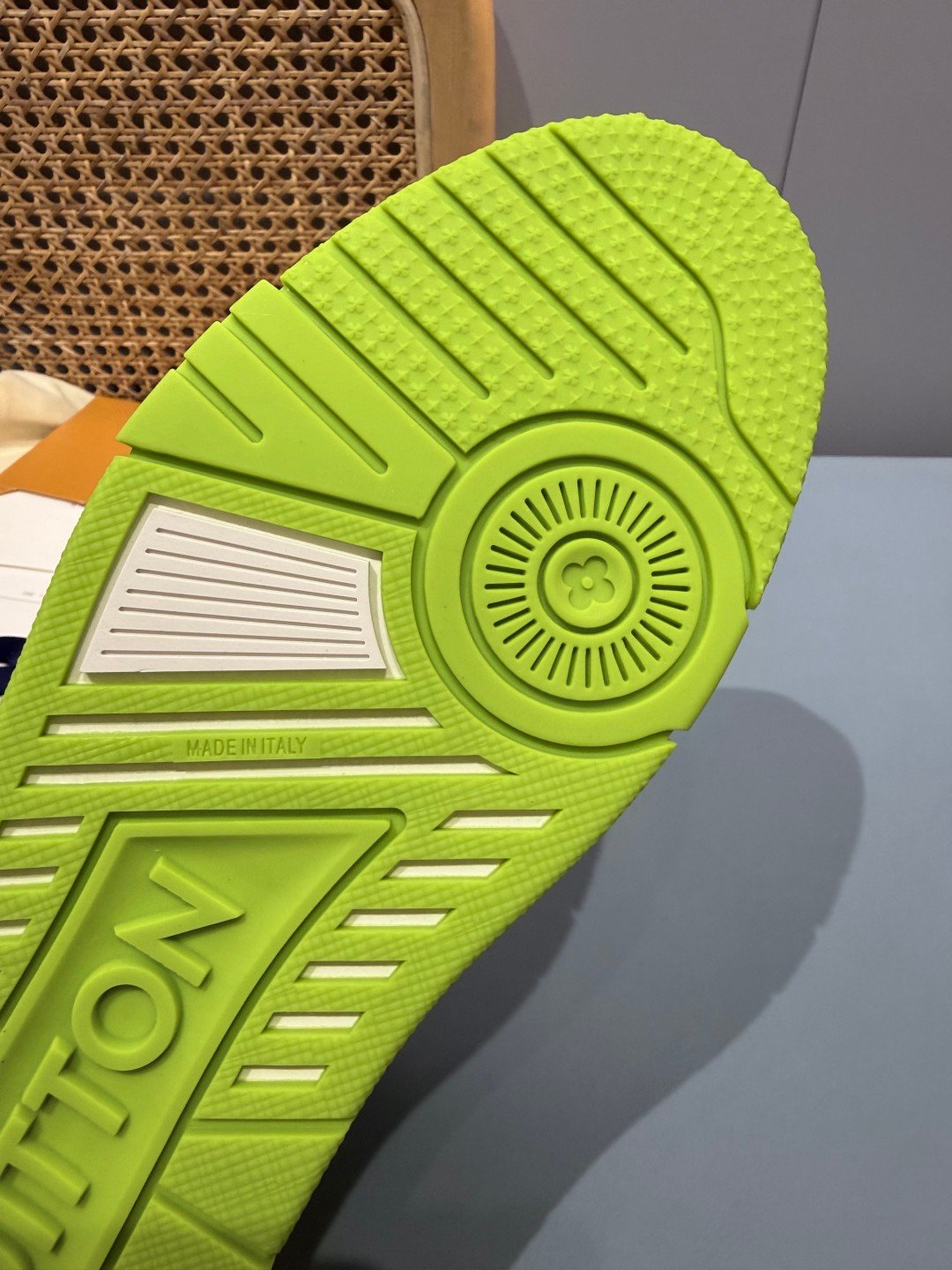 Sneakers Trainer 'Blanc Vert Fluo' — vue 6