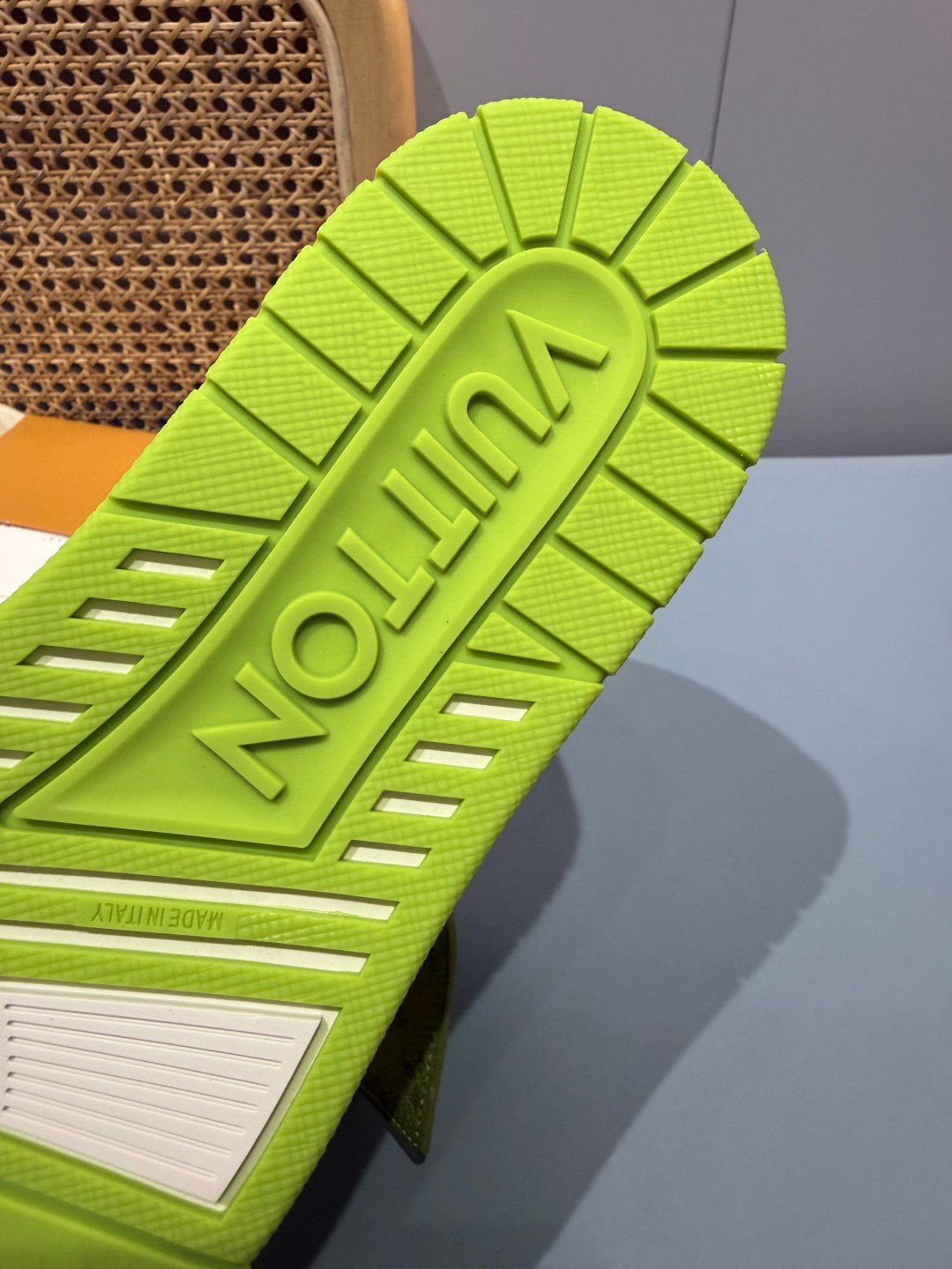 Sneakers Trainer 'Blanc Vert Fluo' — vue 10