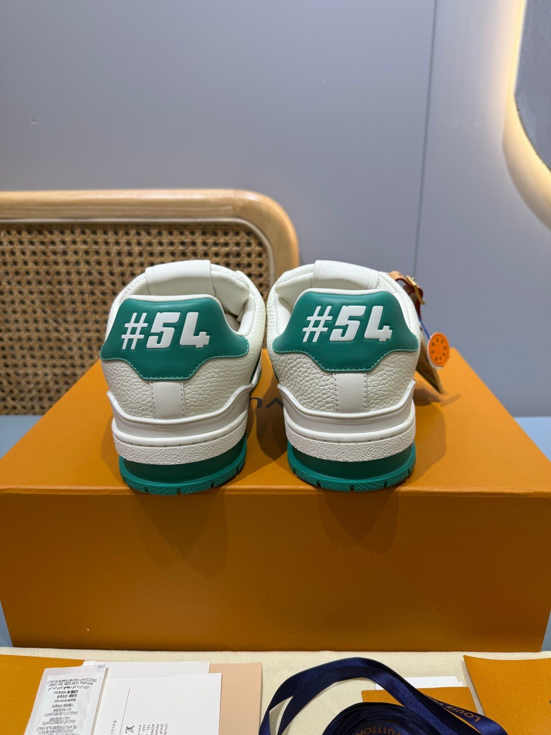 Sneakers Trainer 'Blanc Vert Émeraude' — vue 2