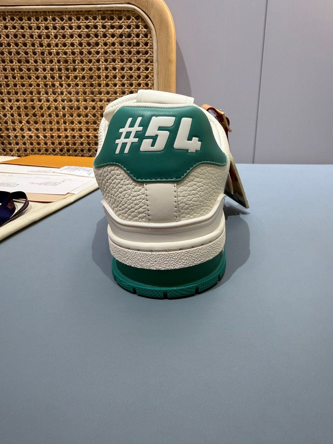 Sneakers Trainer 'Blanc Vert Émeraude' — vue 9