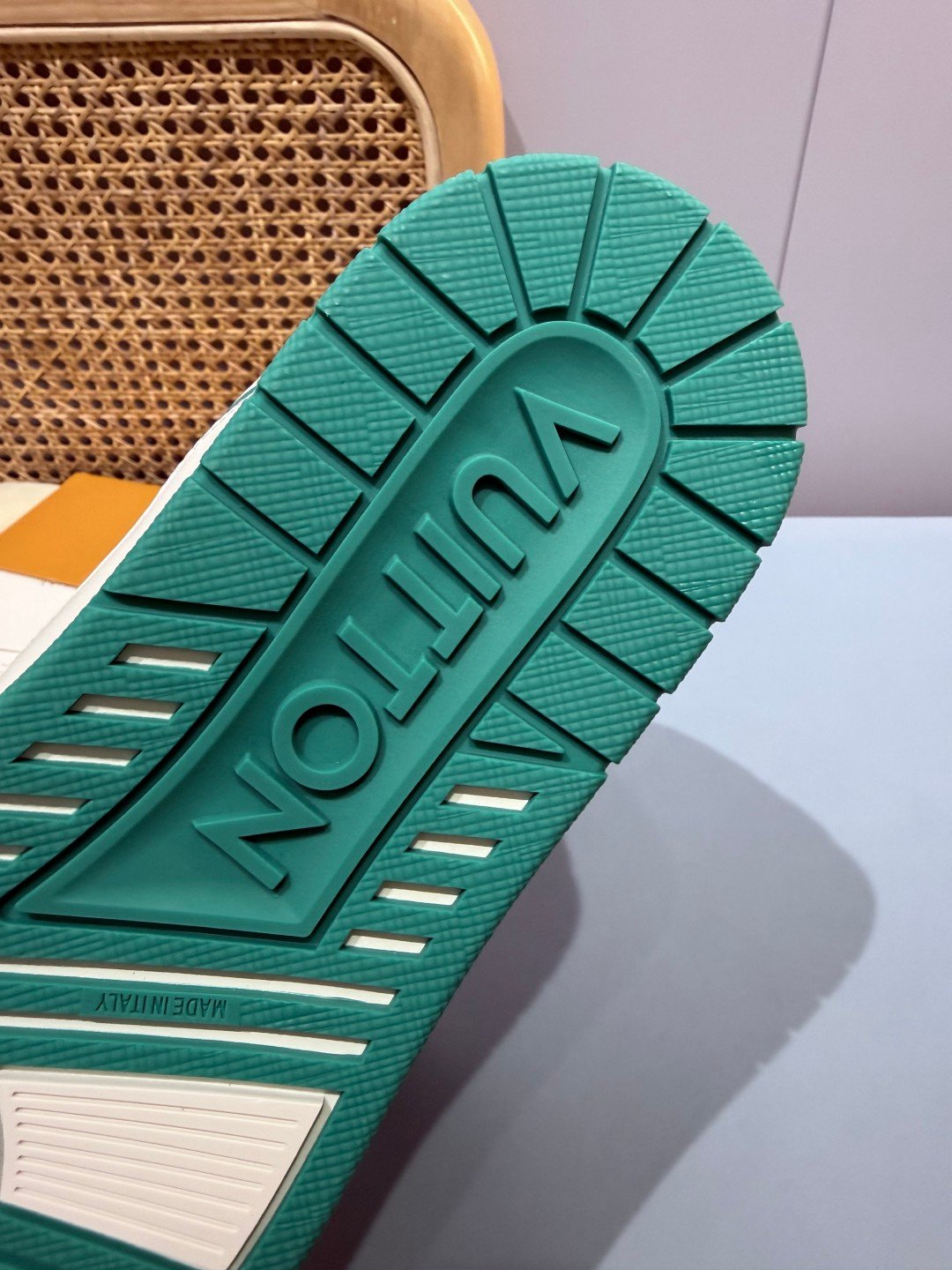 Sneakers Trainer 'Blanc Vert Émeraude' — vue 10