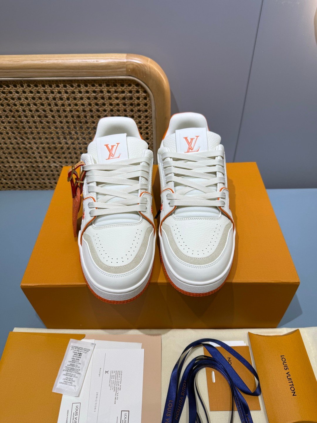 Sneakers Trainer 'Blanc Orange' — vue 4