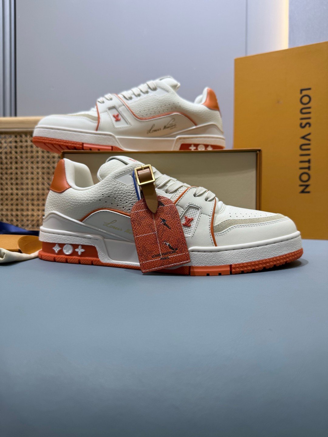 Sneakers Trainer 'Blanc Orange' — vue 5