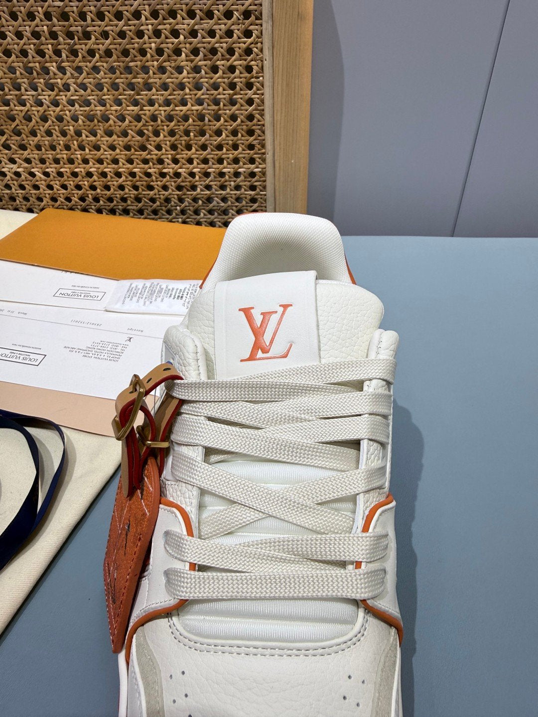 Sneakers Trainer 'Blanc Orange' — vue 7