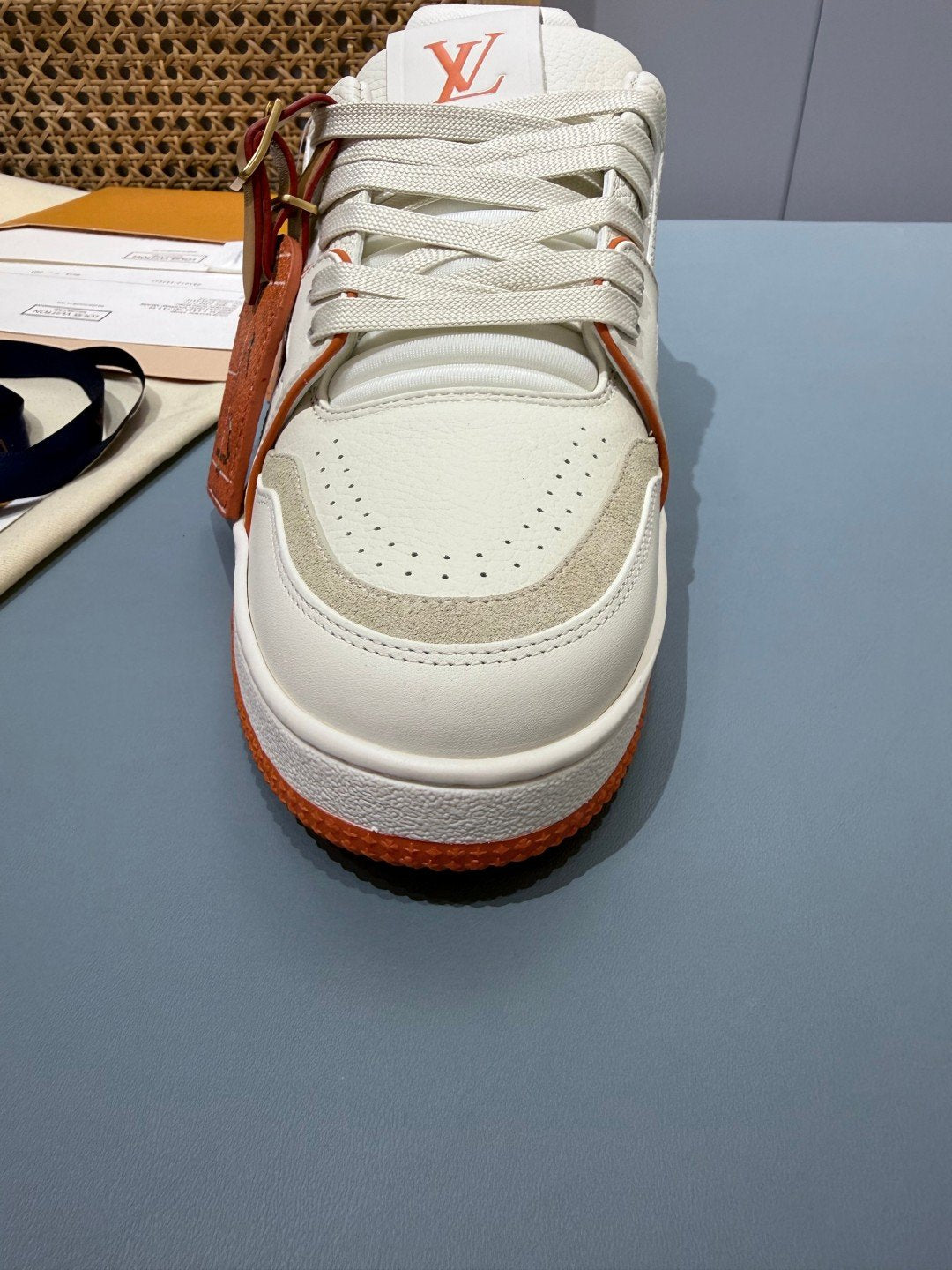 Sneakers Trainer 'Blanc Orange' — vue 8