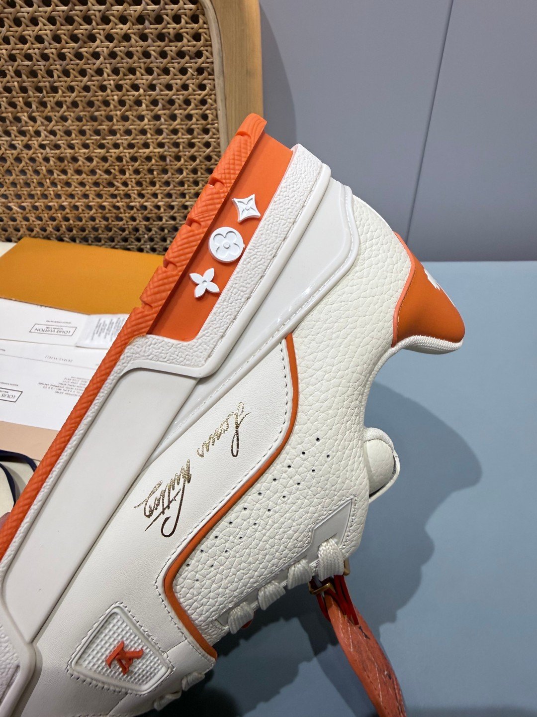 Sneakers Trainer 'Blanc Orange' — vue 11