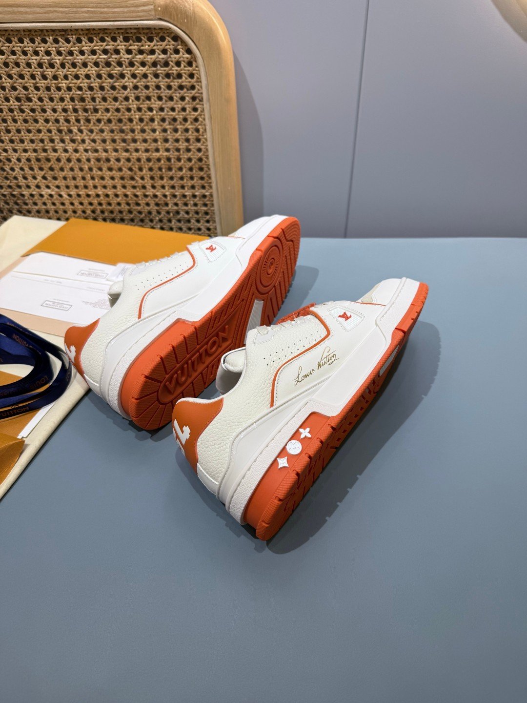 Sneakers Trainer 'Blanc Orange' — vue 13