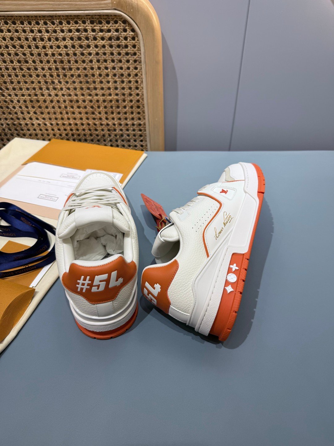 Sneakers Trainer 'Blanc Orange' — vue 14