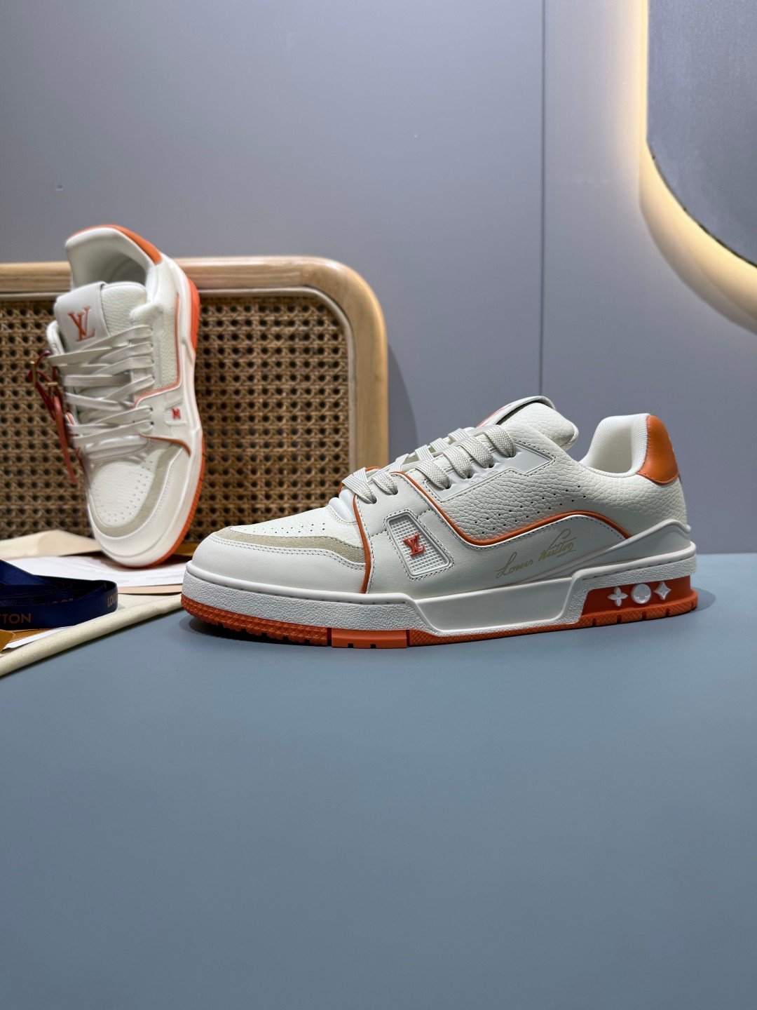 Sneakers Trainer 'Blanc Orange' — vue 15