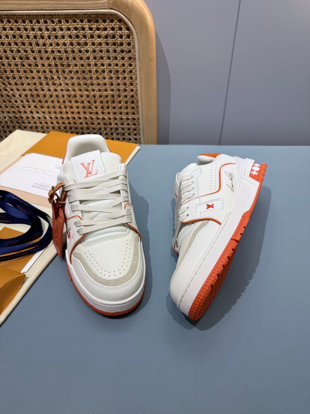 Sneakers Trainer 'Blanc Orange' — vue 16