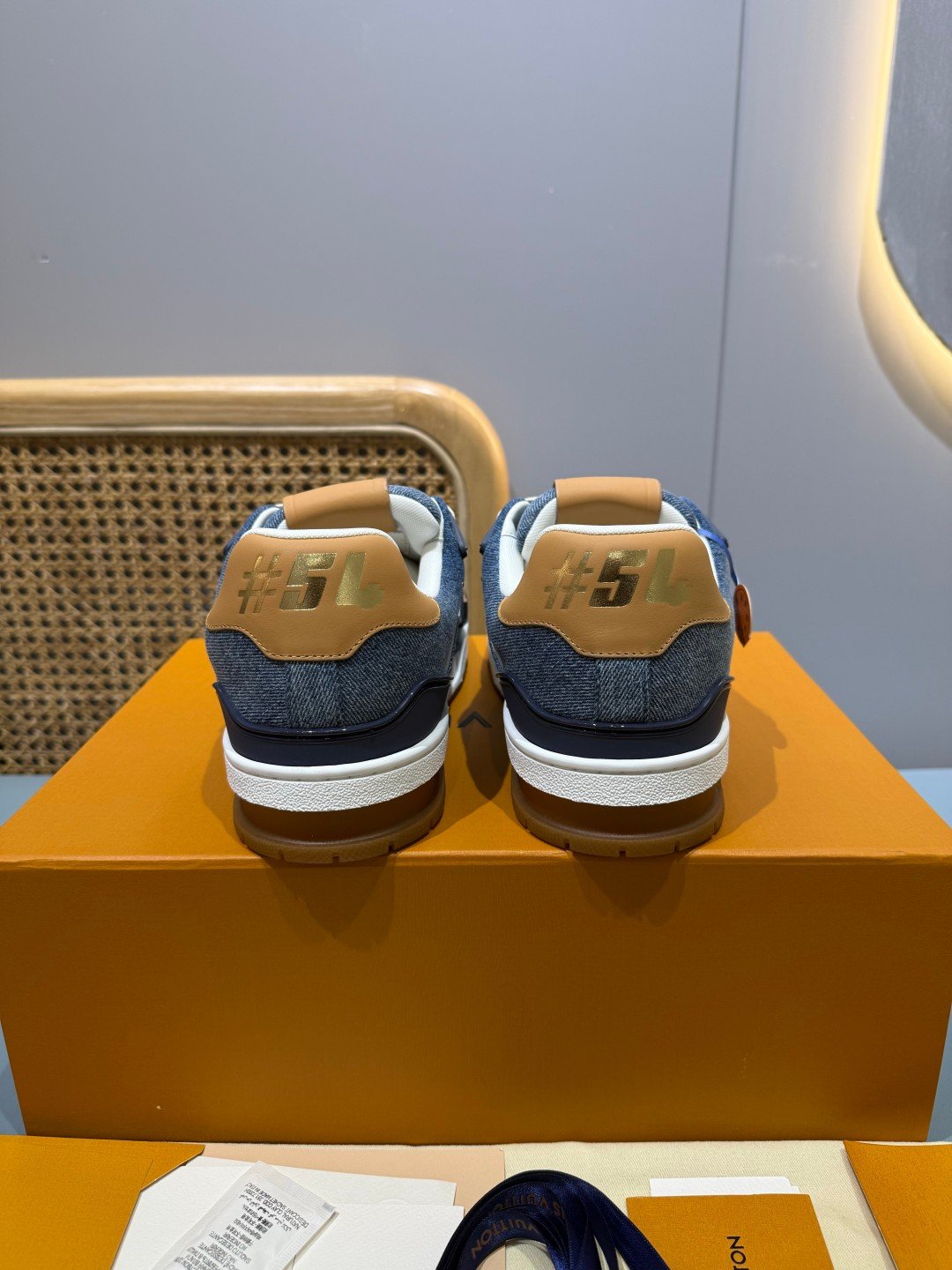Sneakers Trainer 'Denim Bleu Marine' — vue 2