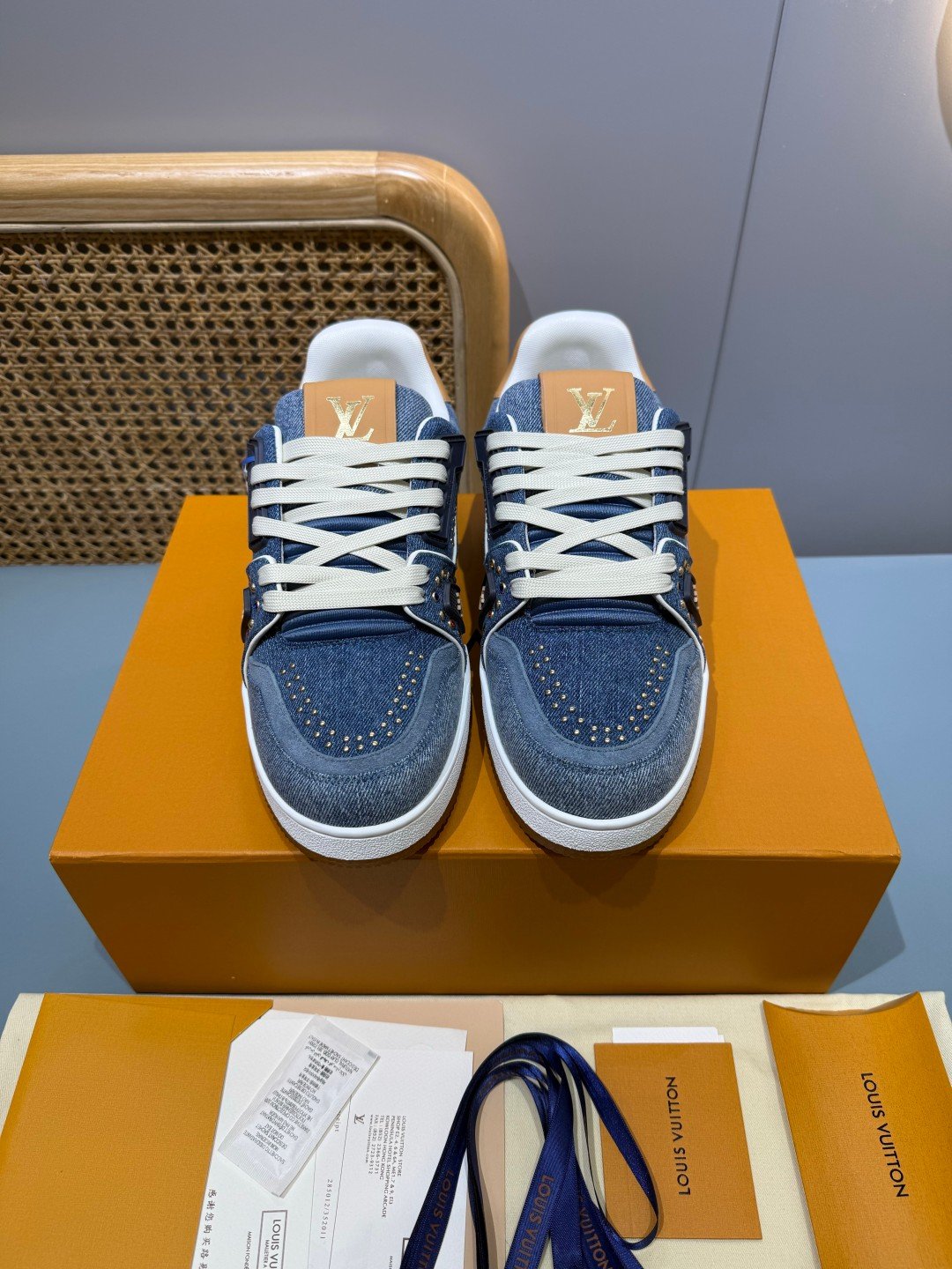 Sneakers Trainer 'Denim Bleu Marine' — vue 4