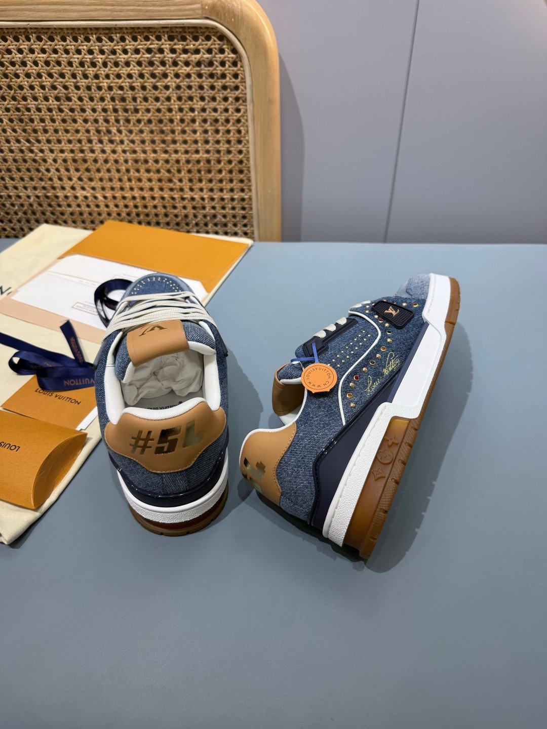 Sneakers Trainer 'Denim Bleu Marine' — vue 15