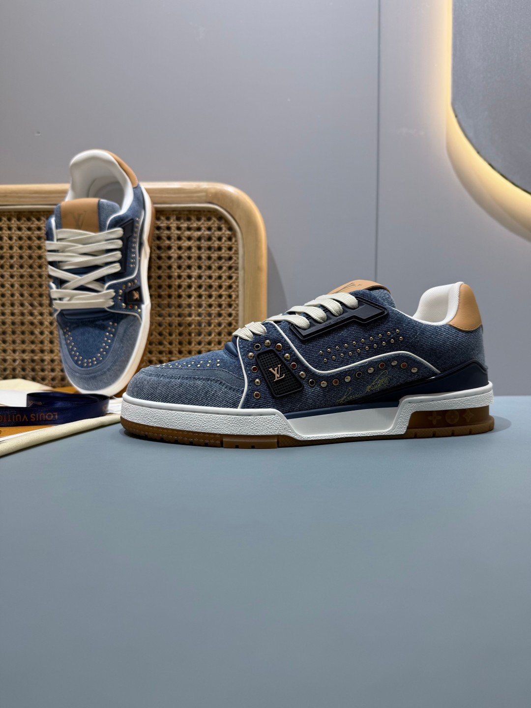 Sneakers Trainer 'Denim Bleu Marine' — vue 16