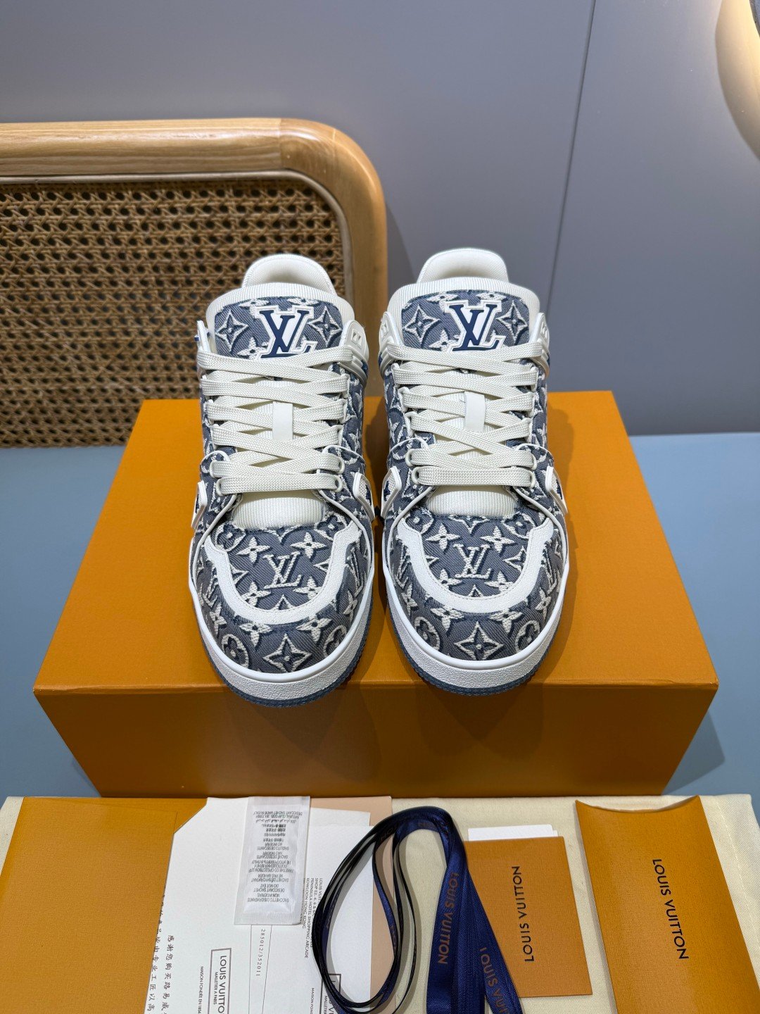 Sneakers Trainer 'Denim Monogram Bleu' — vue 4