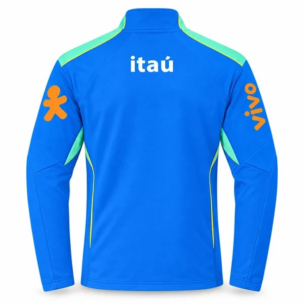 Haut demi-zip Brésil Culture — Bleu