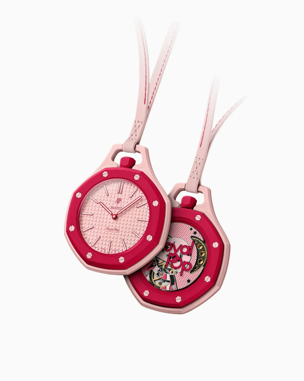 Montre Octogonale Cadran Rouge — Édition Pop