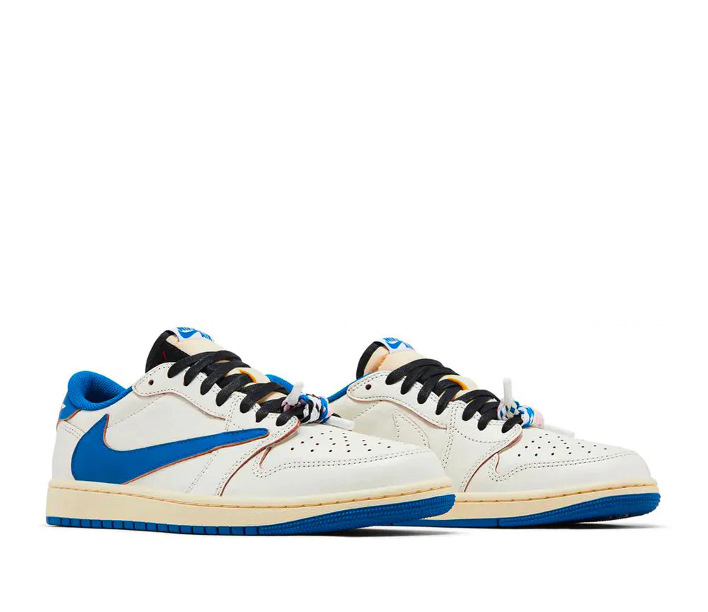 Travis Scott x Air Jordan 1 Retro Low OG SP Fragment Sail Military Blue