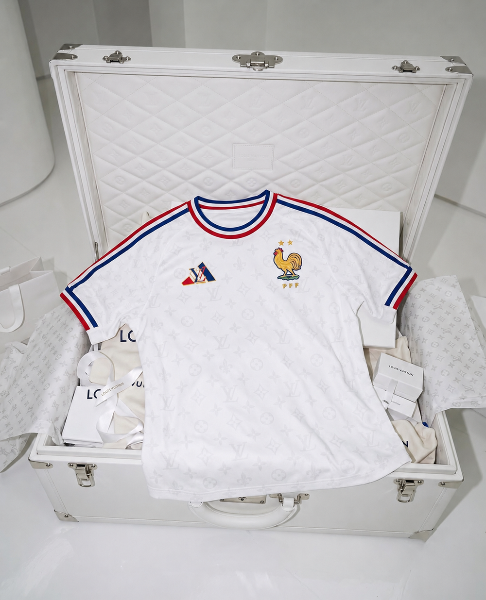 Maillot France Blanc – Édition Premium Monogramme