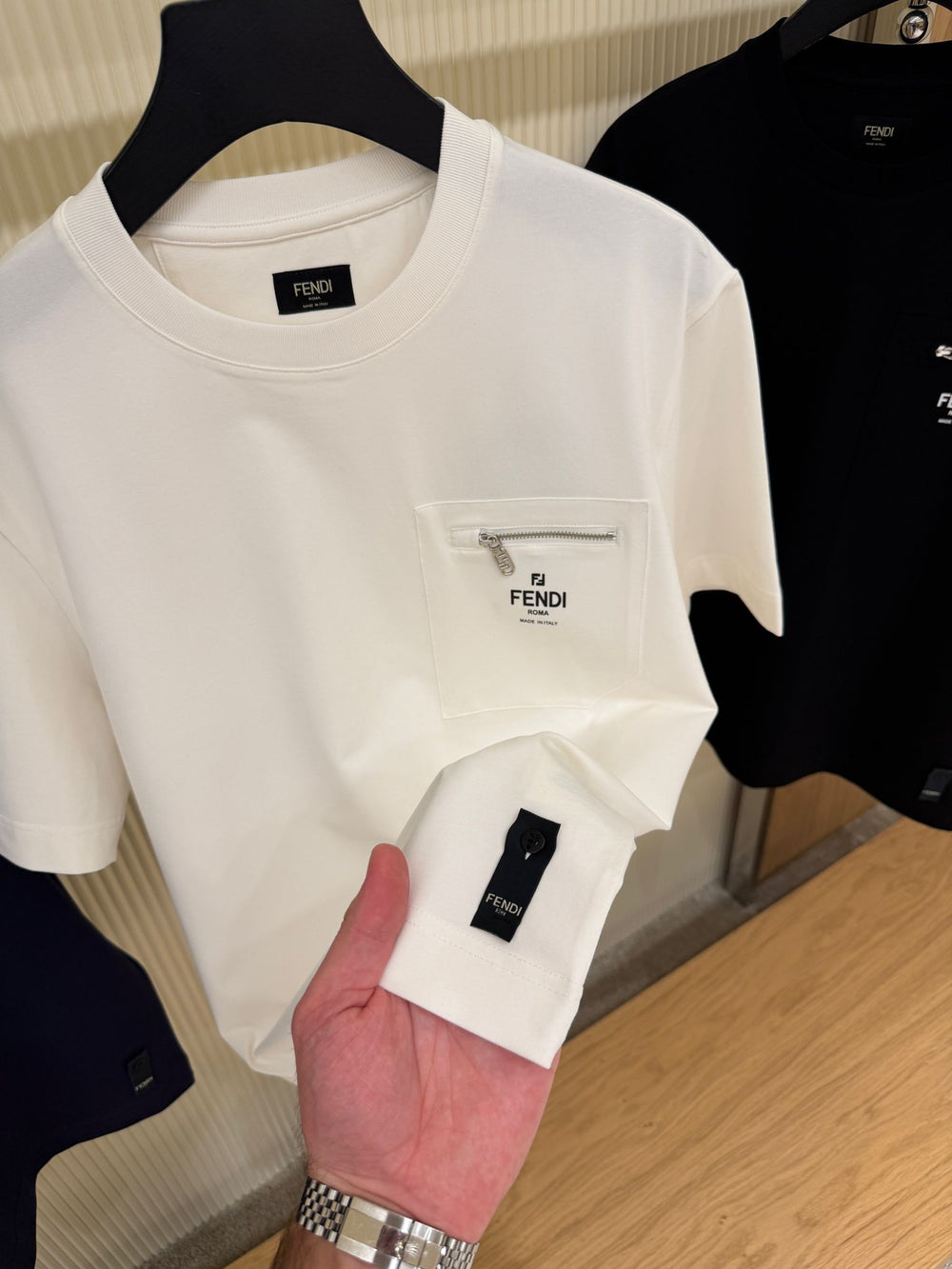 T-SHIRT WITH EMBROIDERED SIGNATURE