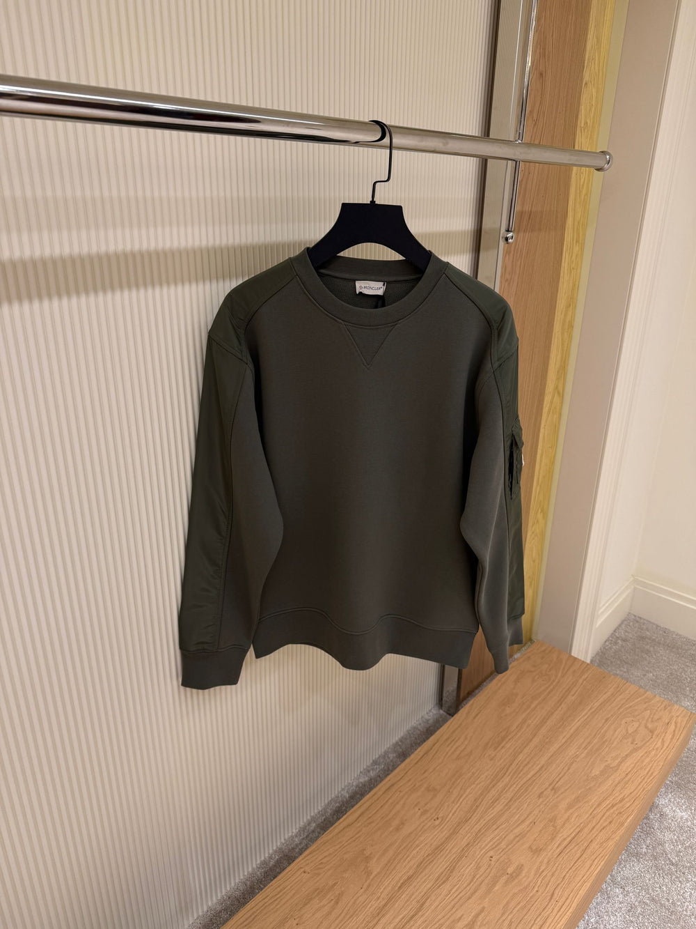 Sweat Bi-Matières Noir — Coton & Empiècements Matelassés